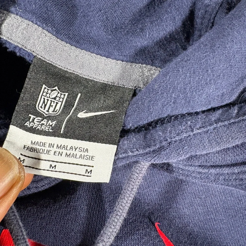 Nike Hoodie Mens Medium Navy Blue New England Patriots NFL Team Apparel Pullover